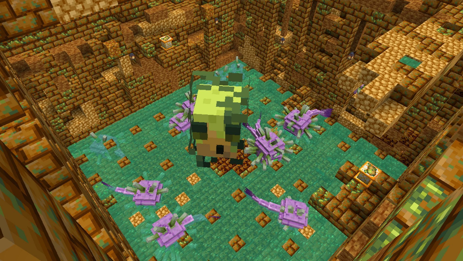 Mega Spud was a parody boss mob in an April Fools update. (Image Minecraft Wiki || Mojang Studios)